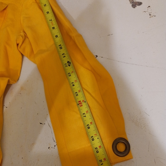 Harris Wallace Shirt Yellow Womens Long Sleeves Button Down Bamboo, Size M/52 - Picture 7 of 10